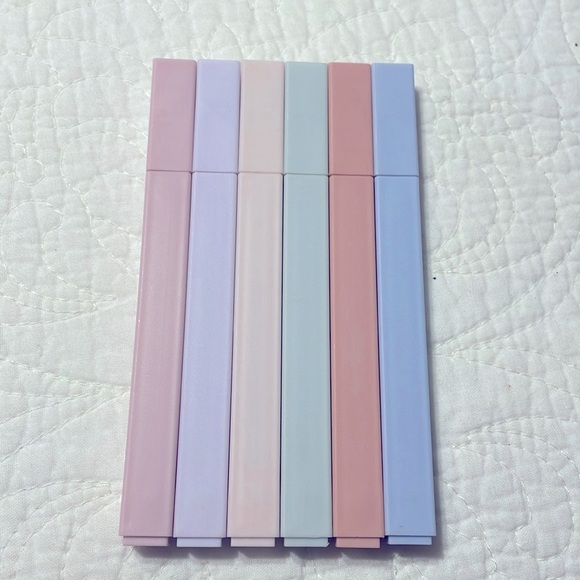 New Mr. Pen- Aesthetic Cute Pastel Highlighters Set, 6 pcs, Chisel Tip - Picture 2 of 3